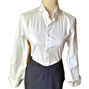 1670 Slim Fit Crisp Button Down White Dress Shirt